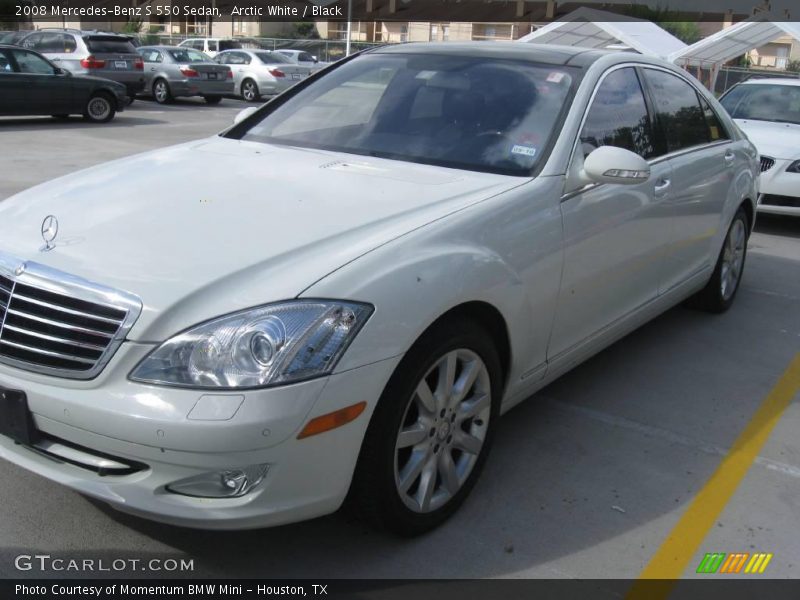 Arctic White / Black 2008 Mercedes-Benz S 550 Sedan