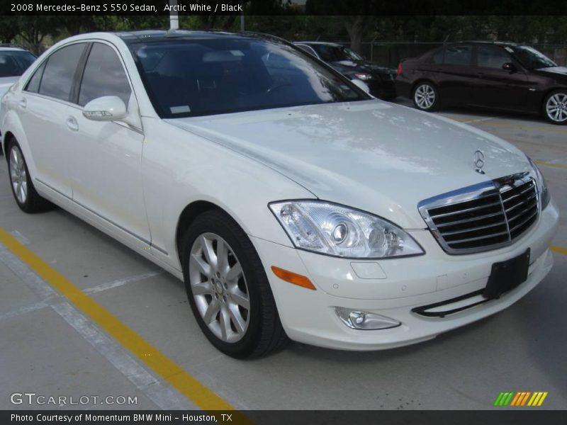Arctic White / Black 2008 Mercedes-Benz S 550 Sedan