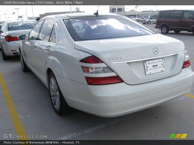 Arctic White / Black 2008 Mercedes-Benz S 550 Sedan