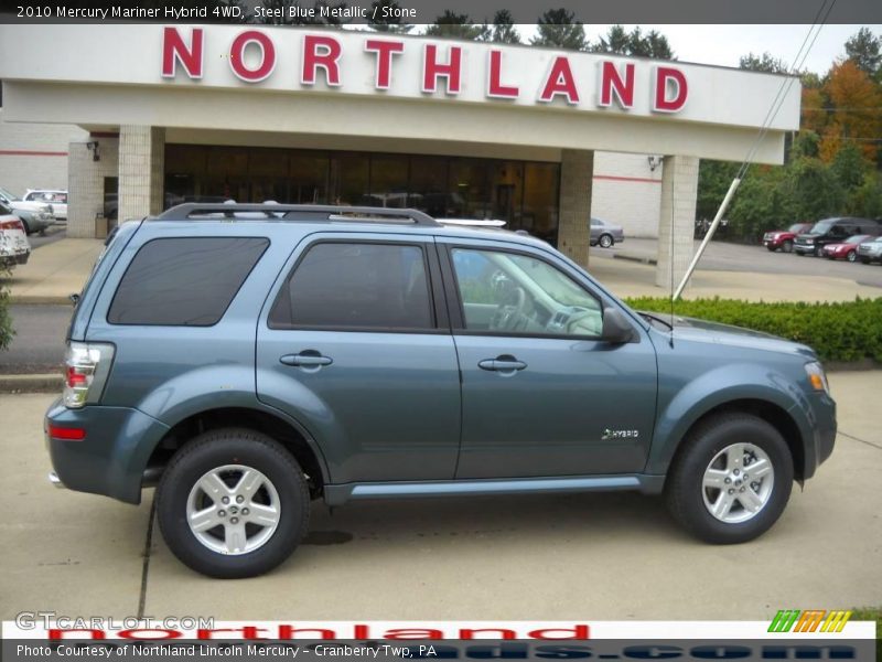 Steel Blue Metallic / Stone 2010 Mercury Mariner Hybrid 4WD