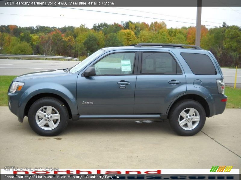 Steel Blue Metallic / Stone 2010 Mercury Mariner Hybrid 4WD