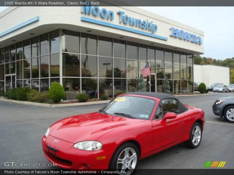 Classic Red / Black 2005 Mazda MX-5 Miata Roadster