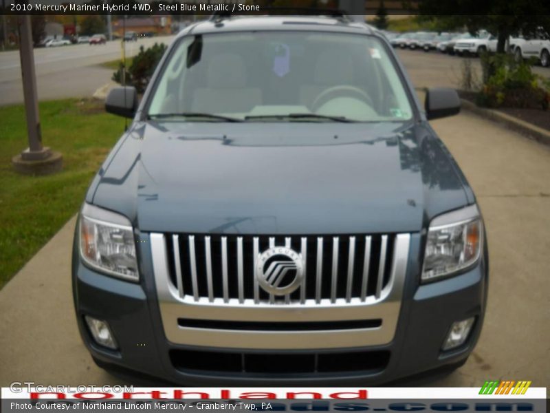 Steel Blue Metallic / Stone 2010 Mercury Mariner Hybrid 4WD