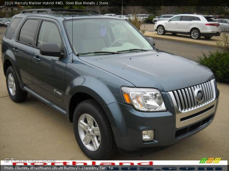 Steel Blue Metallic / Stone 2010 Mercury Mariner Hybrid 4WD