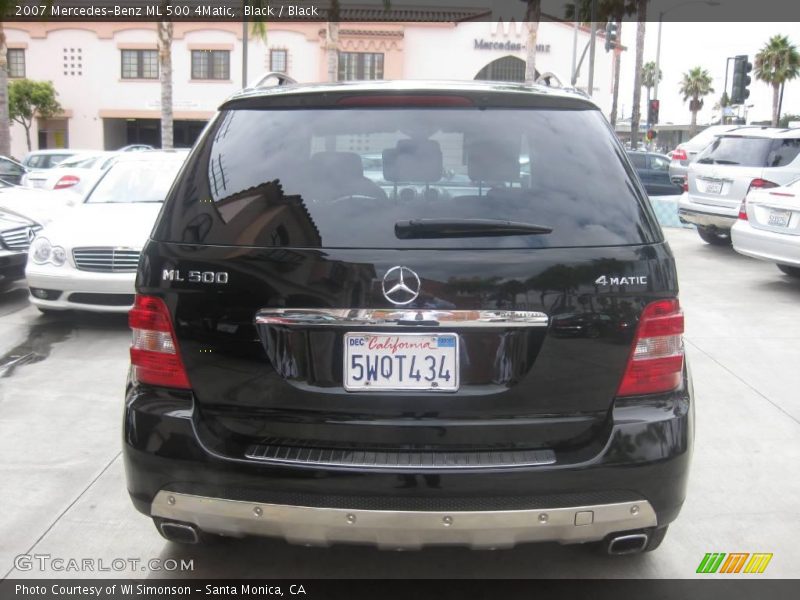 Black / Black 2007 Mercedes-Benz ML 500 4Matic