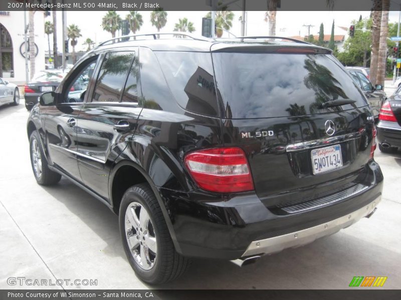 Black / Black 2007 Mercedes-Benz ML 500 4Matic