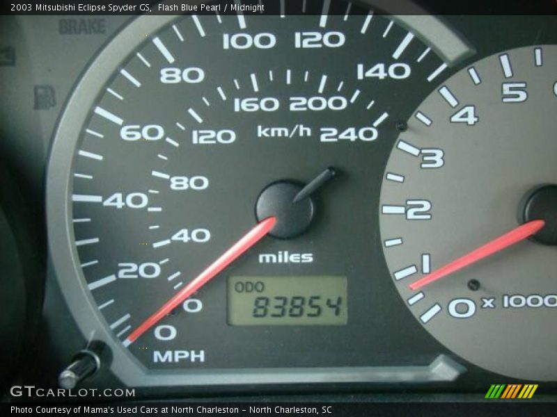 Flash Blue Pearl / Midnight 2003 Mitsubishi Eclipse Spyder GS