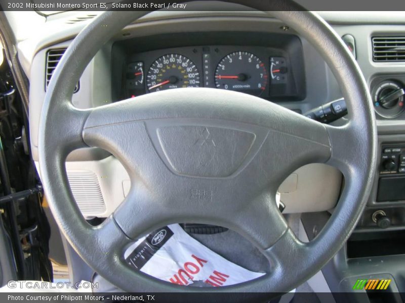 Solano Black Pearl / Gray 2002 Mitsubishi Montero Sport ES