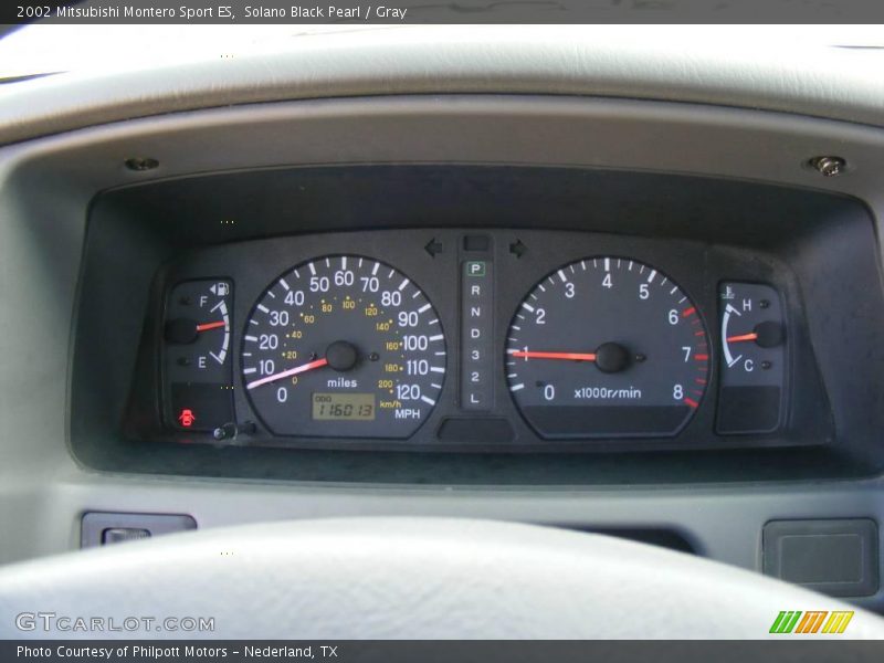 Solano Black Pearl / Gray 2002 Mitsubishi Montero Sport ES