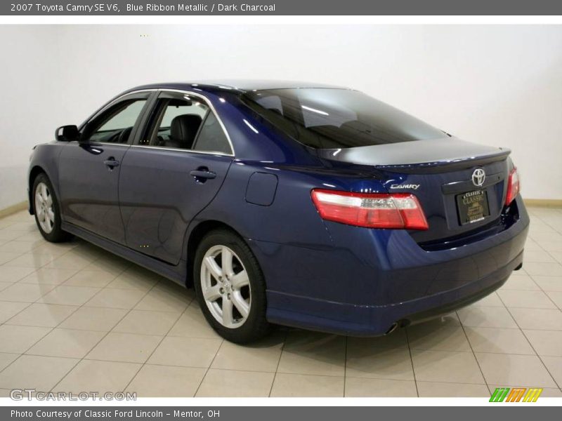 Blue Ribbon Metallic / Dark Charcoal 2007 Toyota Camry SE V6