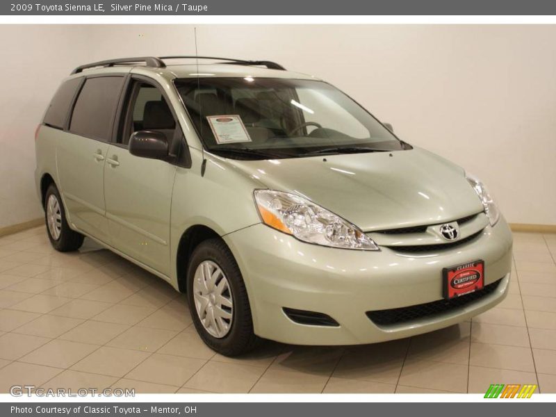 Silver Pine Mica / Taupe 2009 Toyota Sienna LE