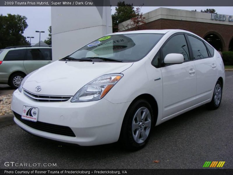 Super White / Dark Gray 2009 Toyota Prius Hybrid