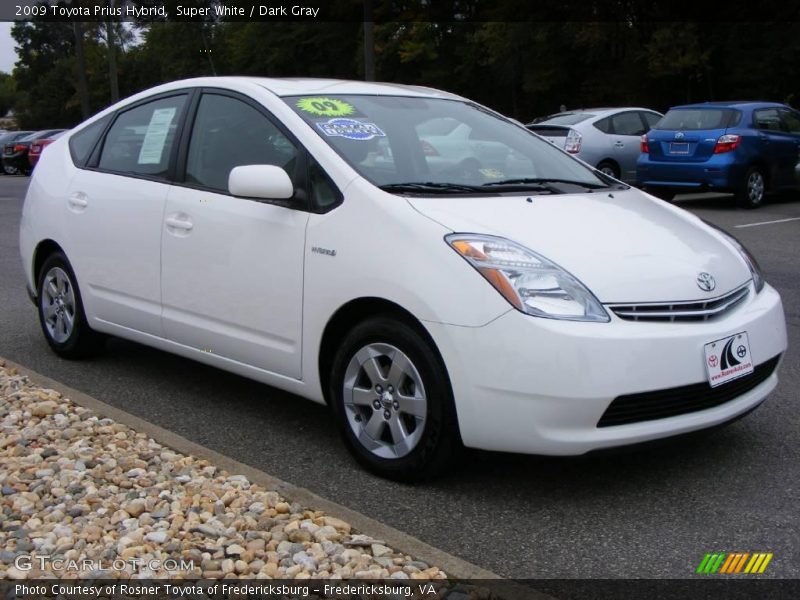 Super White / Dark Gray 2009 Toyota Prius Hybrid