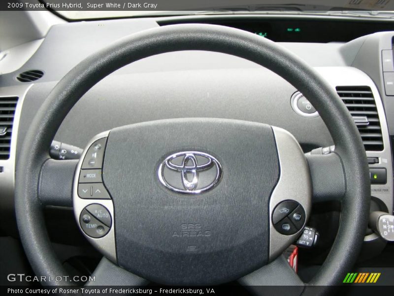 Super White / Dark Gray 2009 Toyota Prius Hybrid