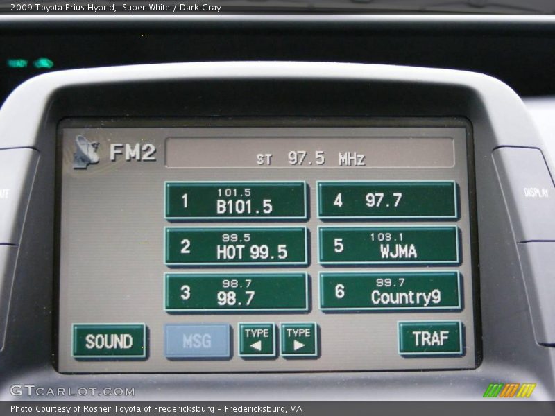 Super White / Dark Gray 2009 Toyota Prius Hybrid