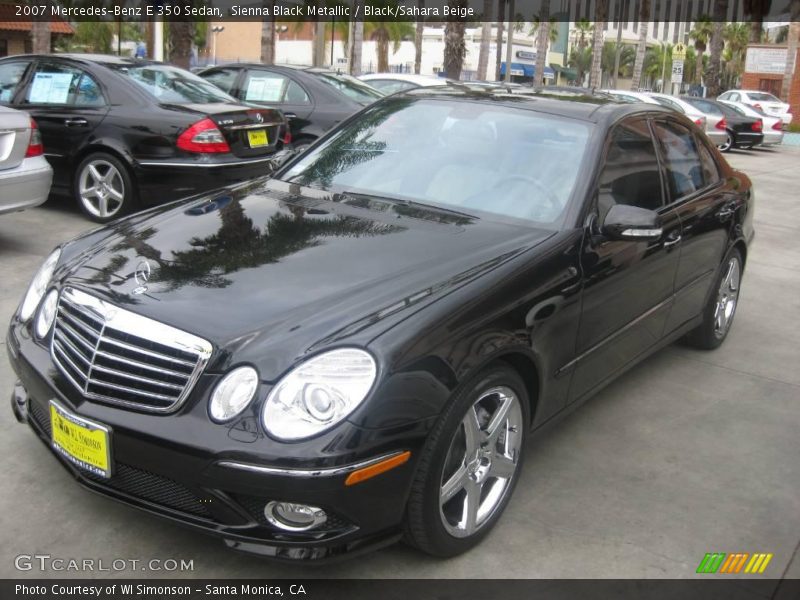 Sienna Black Metallic / Black/Sahara Beige 2007 Mercedes-Benz E 350 Sedan