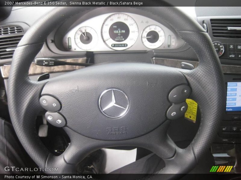 Sienna Black Metallic / Black/Sahara Beige 2007 Mercedes-Benz E 350 Sedan