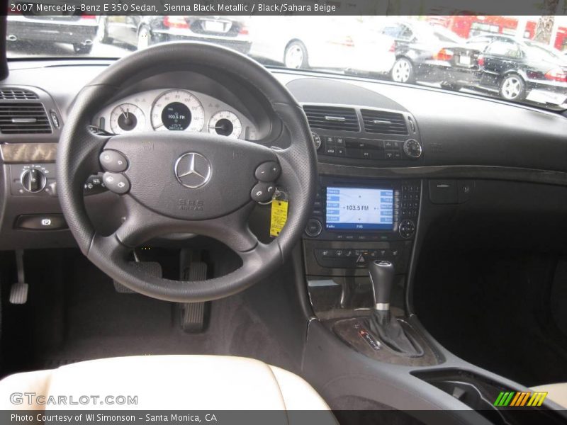 Sienna Black Metallic / Black/Sahara Beige 2007 Mercedes-Benz E 350 Sedan