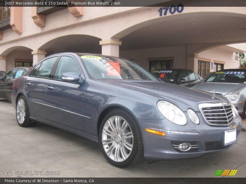 Platinum Blue Metallic / Ash 2007 Mercedes-Benz E 350 Sedan