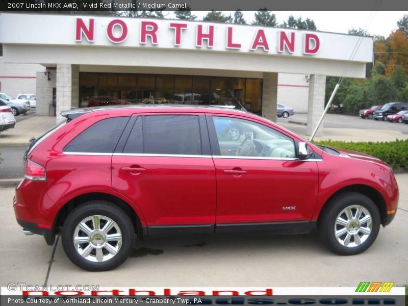 Vivid Red Metallic / Medium Camel 2007 Lincoln MKX AWD