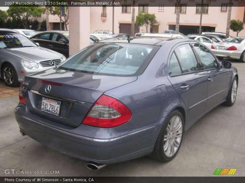 Platinum Blue Metallic / Ash 2007 Mercedes-Benz E 350 Sedan