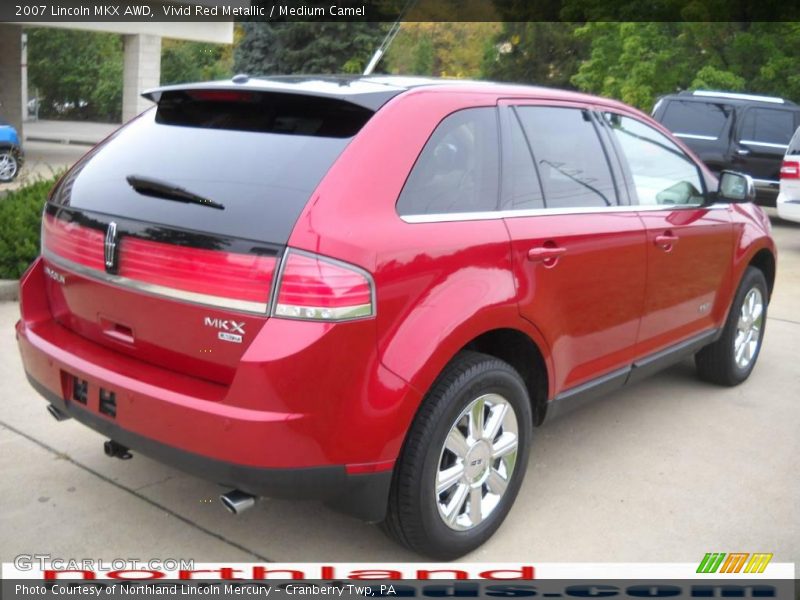 Vivid Red Metallic / Medium Camel 2007 Lincoln MKX AWD