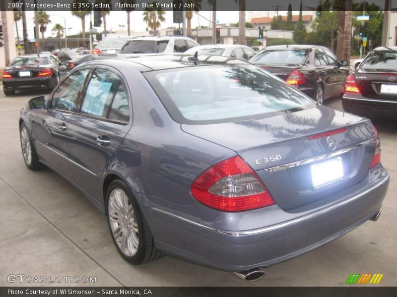 Platinum Blue Metallic / Ash 2007 Mercedes-Benz E 350 Sedan