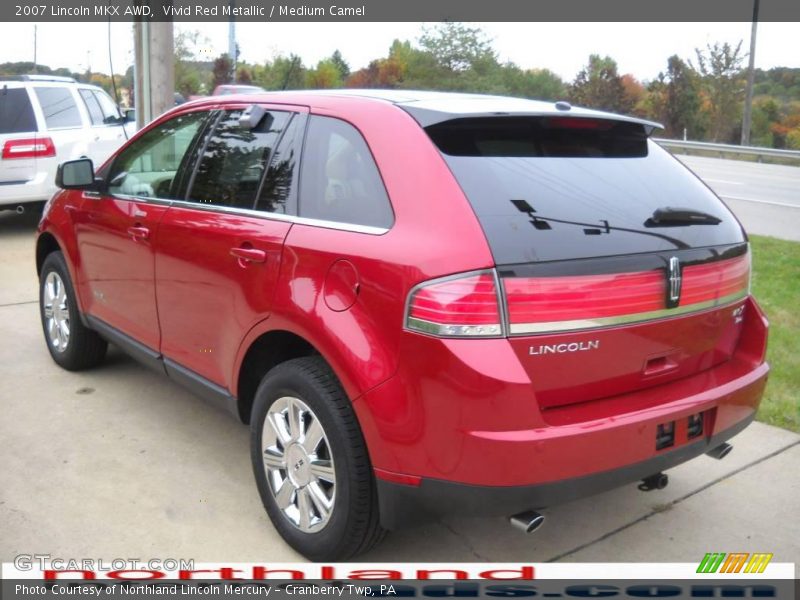 Vivid Red Metallic / Medium Camel 2007 Lincoln MKX AWD