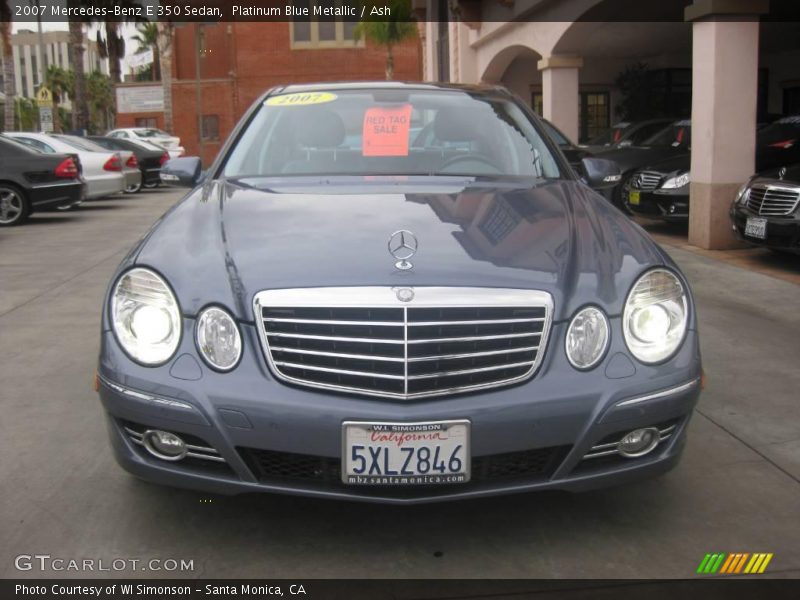 Platinum Blue Metallic / Ash 2007 Mercedes-Benz E 350 Sedan