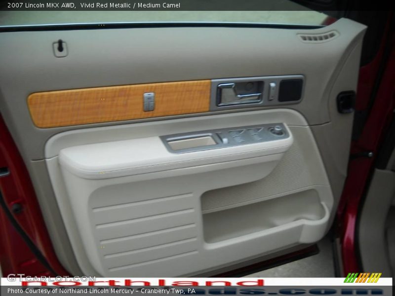 Vivid Red Metallic / Medium Camel 2007 Lincoln MKX AWD