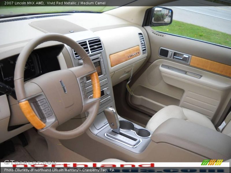 Vivid Red Metallic / Medium Camel 2007 Lincoln MKX AWD