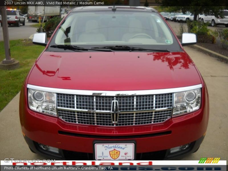 Vivid Red Metallic / Medium Camel 2007 Lincoln MKX AWD