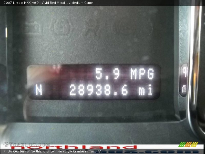 Vivid Red Metallic / Medium Camel 2007 Lincoln MKX AWD
