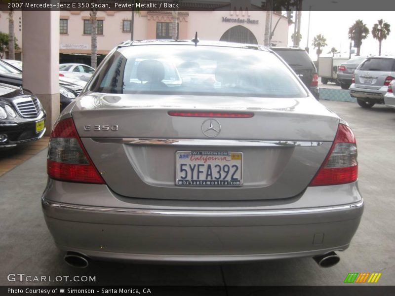 Pewter Metallic / Black 2007 Mercedes-Benz E 350 Sedan