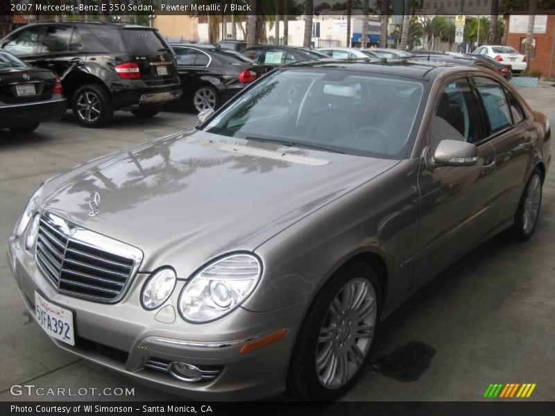 Pewter Metallic / Black 2007 Mercedes-Benz E 350 Sedan