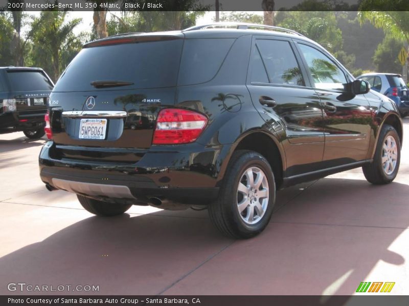 Black / Black 2007 Mercedes-Benz ML 350 4Matic