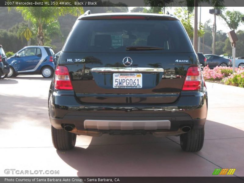 Black / Black 2007 Mercedes-Benz ML 350 4Matic