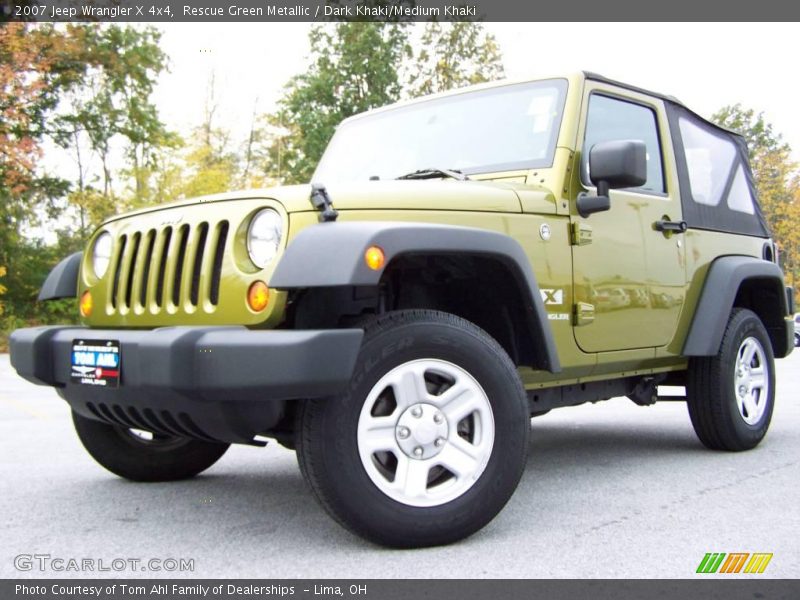 Rescue Green Metallic / Dark Khaki/Medium Khaki 2007 Jeep Wrangler X 4x4