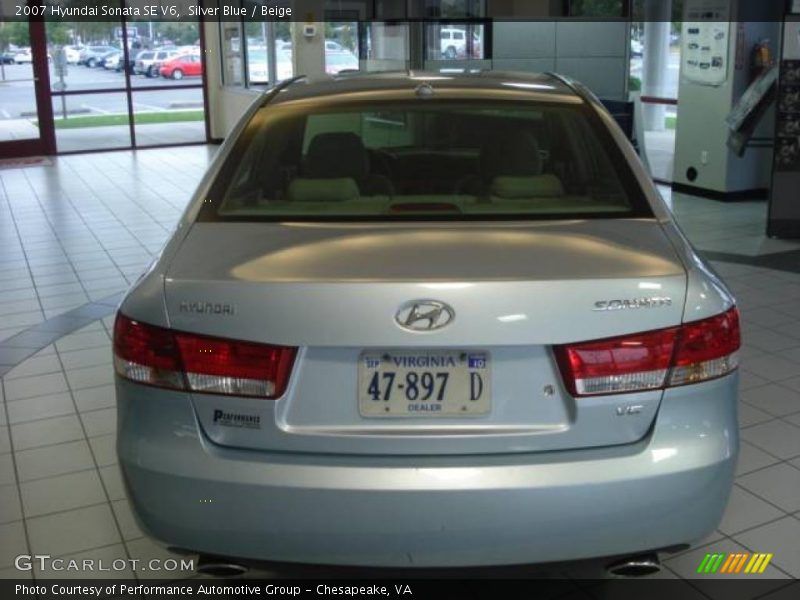 Silver Blue / Beige 2007 Hyundai Sonata SE V6