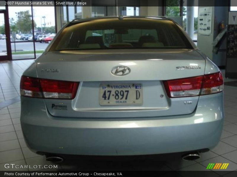 Silver Blue / Beige 2007 Hyundai Sonata SE V6