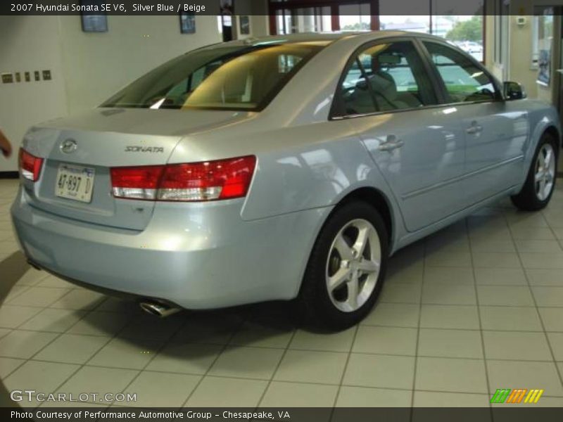 Silver Blue / Beige 2007 Hyundai Sonata SE V6