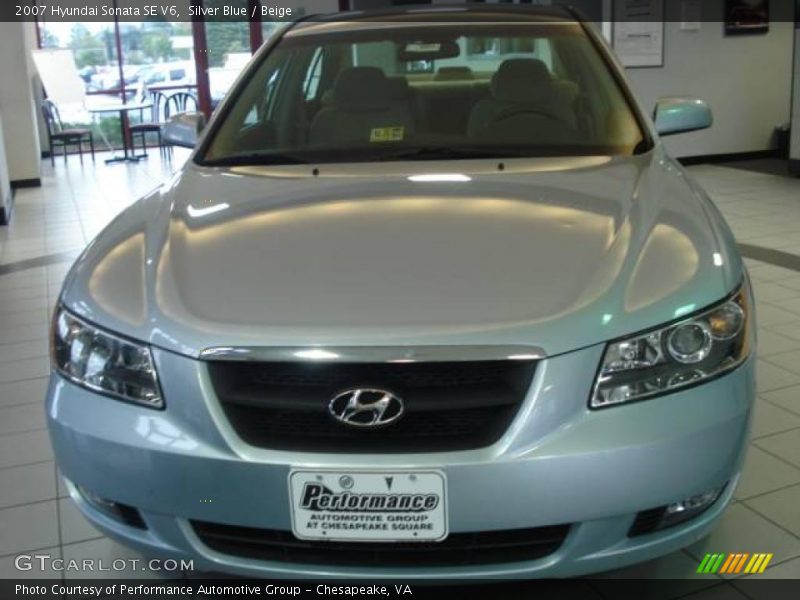 Silver Blue / Beige 2007 Hyundai Sonata SE V6