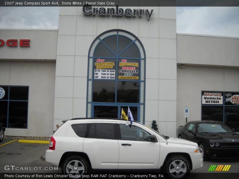 Stone White / Pastel Slate Gray 2007 Jeep Compass Sport 4x4