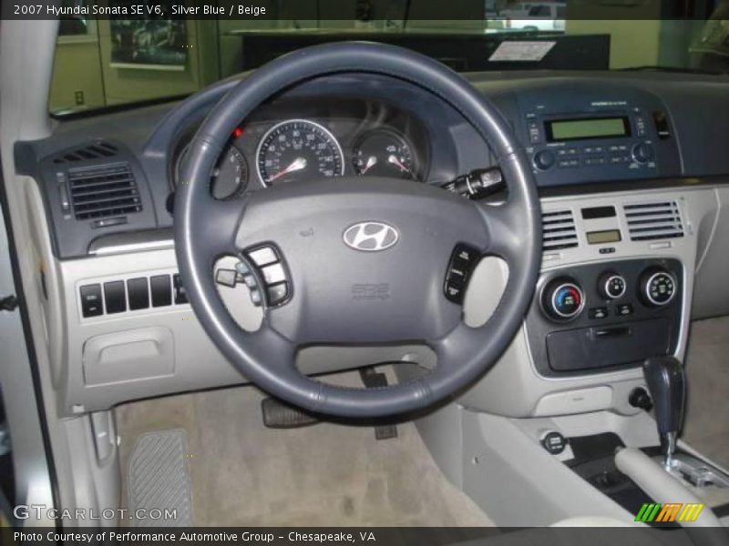 Silver Blue / Beige 2007 Hyundai Sonata SE V6