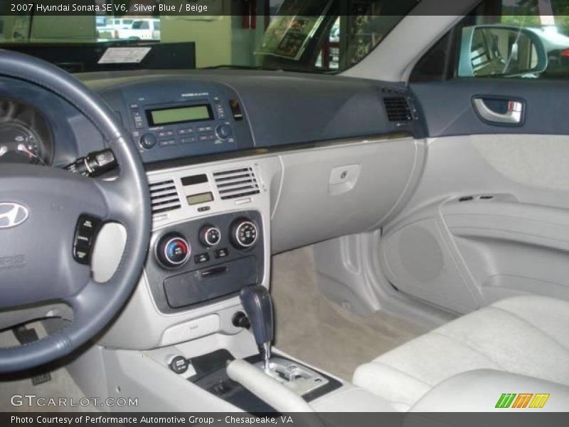 Silver Blue / Beige 2007 Hyundai Sonata SE V6