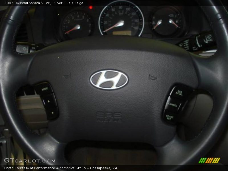 Silver Blue / Beige 2007 Hyundai Sonata SE V6