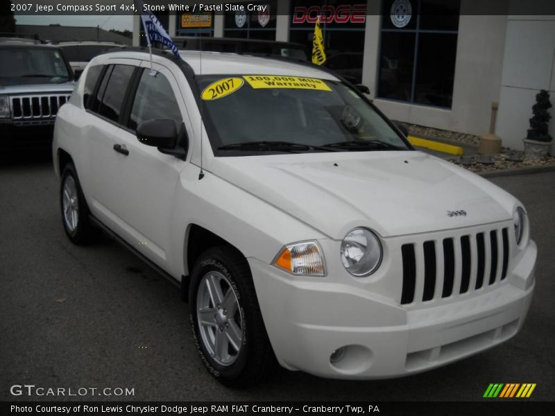 Stone White / Pastel Slate Gray 2007 Jeep Compass Sport 4x4