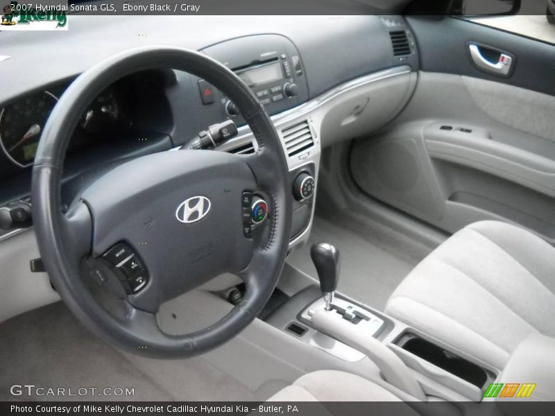 Ebony Black / Gray 2007 Hyundai Sonata GLS