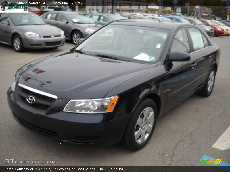 Ebony Black / Gray 2007 Hyundai Sonata GLS