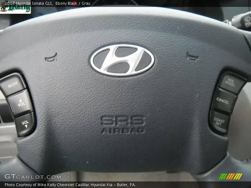 Ebony Black / Gray 2007 Hyundai Sonata GLS